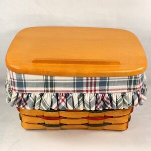 Longaberger 1998 Woven Traditions Recipe Basket Lid Liner Tie-On Protector Cards